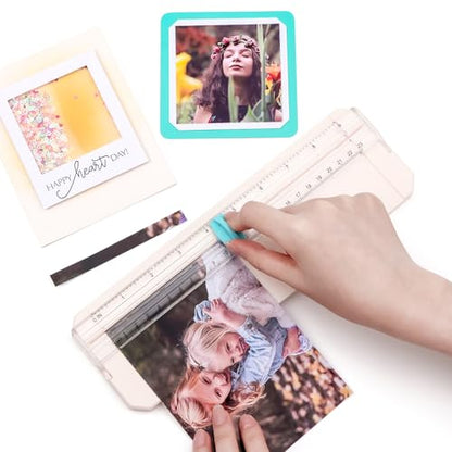 BAOFALI Mini Paper Trimmer with Extending Ruler for Scrapbooking Craft, Paper, Postcards,Coupon, Photos,Label, Cardstock ect Closed Size Approx.26.5x8.5cm/10.4x3.3inch