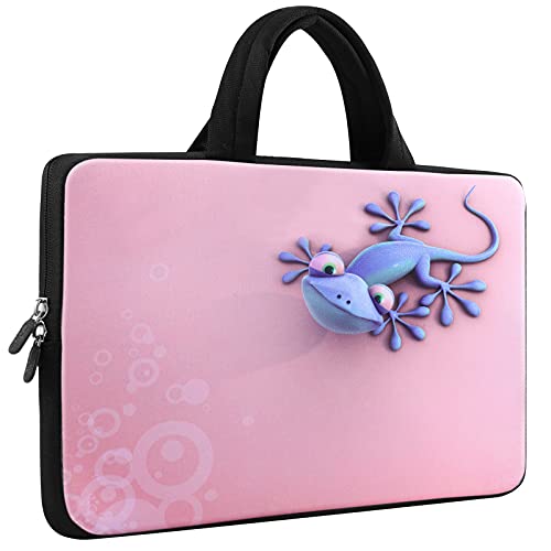 icolor 11 11.6 12 12.1 12.5 inch Laptop Carrying Bag Chromebook Case Notebook Ultrabook Bag Tablet Cover Neoprene laptop Sleeve case chromebook sleeve with Handle Kids Boys Girls Cute Gecko - color: Cute Gecko