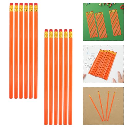 Zerodeko 24pcs Yellow Hb Wooden Pencils for Students with Eraser, Smooth Writing School Supplies for ’ Drawing and Note-taking, Back to School Classroom Use