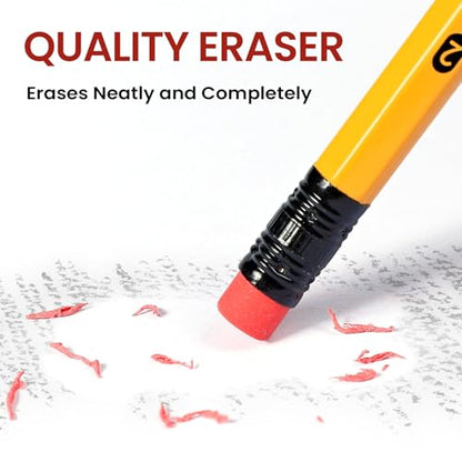 Taja 150 Pack #2 HB Pencils, Bulk Pre-Sharpened Wood-Cased Pencils with Erasers, Large Pack Writing & Drawing Pencils for School Classroom Testing, Yellow - color: Yellow