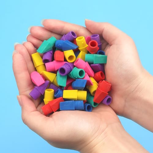 Tamaki 60 Pack Erasers for Pencils, Pencil Top Erasers Cap, 6 Colors | Toppers Eraser for kids