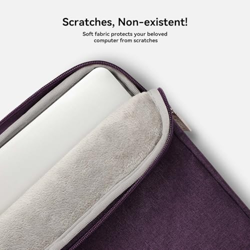 Voova Laptop Bag 15.6 Inch, Waterproof Computer Sleeve Carrying Case with Shoulder Straps & Handle Compatible with Macbook Air 15 M2/M3/M4, MacBook Pro 15/16, 15-16 Inch Hp Dell Lenovo, Dark Purple - color: Dark Purple, size: 14-15.6In & 2019 New Macbook