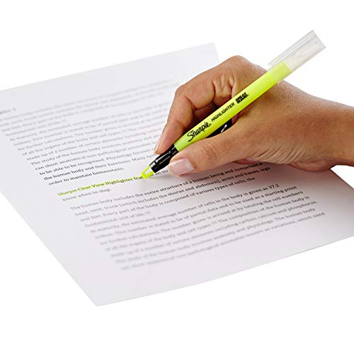 Sharpie Clear View Highlighter Stick, Yellow, 3/Pack (1950745) - size: 3 Count (Pack of 1)
