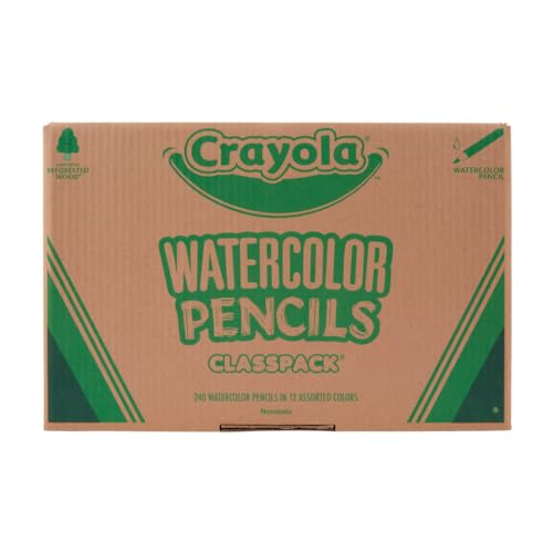 Crayola Classpack Watercolor Pencils, 240ct, 20 Each of 12 Colors, Teacher Appreciation Gifts, Classroom Must Haves & Essentials - style: Watercolor