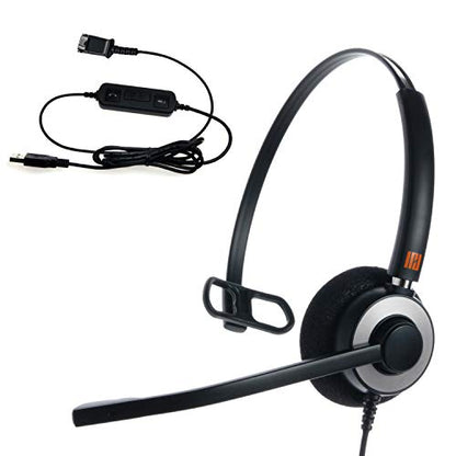 IPD IPH-160 USB Headset with Noise Cancelling Microphone for Office and Call cengter- Compatible with Skype, Microsoft Teams, Cisco Jabber, Avaya One-X and Other Soft Phones - color: Foam Cushion, style: Monaural
