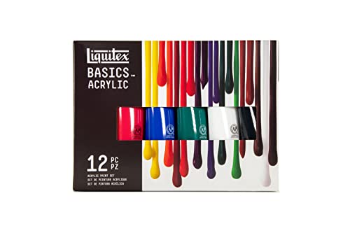 Liquitex Basics Acrylic Paint Set, 12 x 118ml (4-oz) Tubes - style: 12 x 118ml (4-oz)