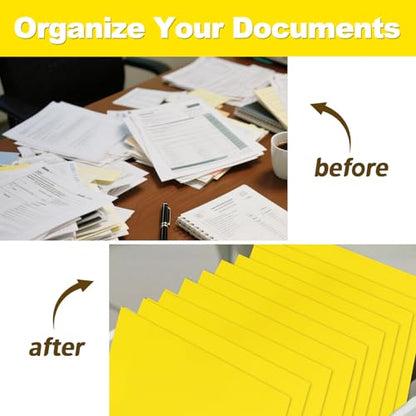 Folders with Pockets, LAYZZ 30 Pack Paper Pocket Folders, 2 Pocket File folders Fits Letter Size Paper, for School Office and Home (Yellow) - color: Yellow