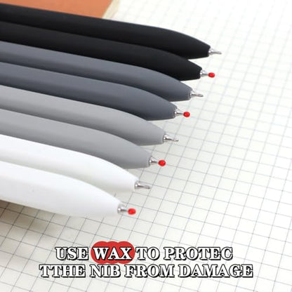 Piochoo Black Gel Pens, 8Pcs Fine Point Black Ink Smooth Writing Pens for Journaling, Nurse Aesthetic Cute Office School Supplies, Gifts for Women and Men(8Pcs Black White Grey-Black Ink) - color: White Black