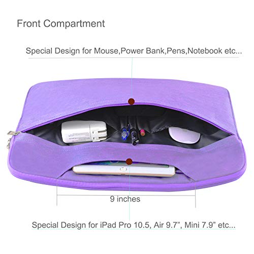 HESTECH Denim Fabric 15-15.6 Laptop Shoulder Bag Sleeve Briefcase Carrying Case for MacBook / Surface Book / Ultrabook with Denim Fabric, Purple - color: Purple, size: 15.6"-16 Inch