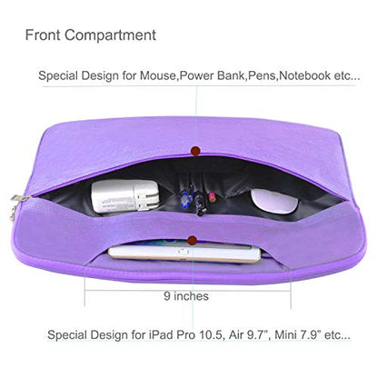 HESTECH Denim Fabric 15-15.6 Laptop Shoulder Bag Sleeve Briefcase Carrying Case for MacBook / Surface Book / Ultrabook with Denim Fabric, Purple - color: Purple, size: 15.6"-16 Inch