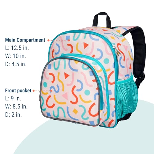 Wildkin 12 Inch Toddler Backpack for Kids, Confetti Peach | Ages 3-7, lightweight toddler backpack for daycare, preschool, and travel - color: Confetti Peach