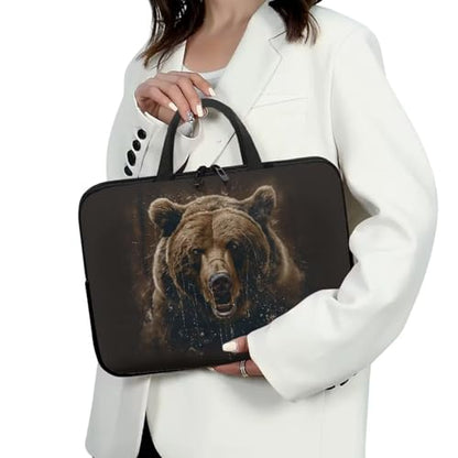Computer Shoulder Bags for Laptops Laptop Briefcases Casual Business Briefcase - color: Bear, size: 15inch