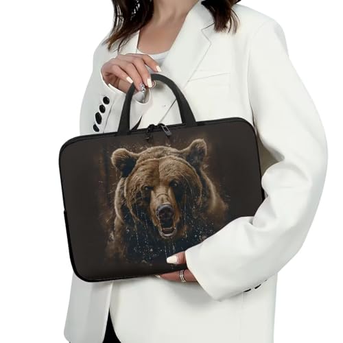 Computer Shoulder Bags for Laptops Laptop Briefcases Casual Business Briefcase - color: Bear, size: 13inch