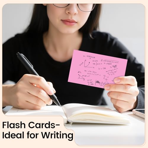 Index Cards 3x5 Inch, 300sheets, Flash Cards, Blank Pink Note Cards Paper For Studying, Schools Supplies, College, Office And Home Organization, Note Taking Supplies - color: Pink