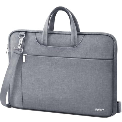 Ferkurn 17 17.3 Inch Laptop Bag Case Women Men Compatible with HP OmniBook Envy Omen Pavilion/LG Gram/Dell Inspiron Precision/Yoga ThinkPad, Carrying Briefcase Messenger Computer Bag 18 inch, Grey - color: Heather Grey, size: 17.3 inch
