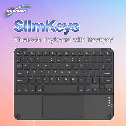 BoxWave Keyboard Compatible with TCL NXTPAPER 11 Plus (11.5 in) - SlimKeys Bluetooth Keyboard with Trackpad, Portable Slim TouchPad - Jet Black