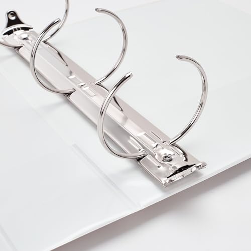 Avery Standard View 3 Ring Binder, 3" Round Rings, 460-Sheet Capacity, 3.5 Inch Wide Spine, 1 White Binder, Ideal for Lightweight Organization and Occasional Referencing (05741) - size: 3"