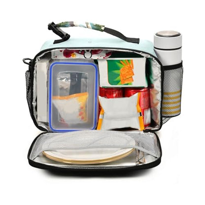 Swan Flower Kids Lunch Box Insulated Lunch Bags Cooler Tote Bag with Removable Shoulder Strap for Boy Girl Student 20848306 - color: Swan