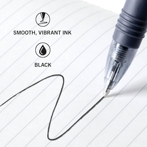 Zebra Pen Z-Grip Retractable Ballpoint Pen, Smooth-Flowing Black Ink, 1.0mm Medium Point, School & Office Supplies, Ideal for Note-Taking, Journal and Planner Use, 18-Pack (22218) - color: Black F