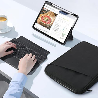 TiMOVO 9-11" Tablet Sleeve for iPad A16 & Galaxy Tab, Black | Protective Bag with Pockets, Fits iPad 10.9"/10.2" Air 11" 5th/4th Gen, Galaxy Tab A9+/A11+ 11" - color: Black, size: 9-11 Inch