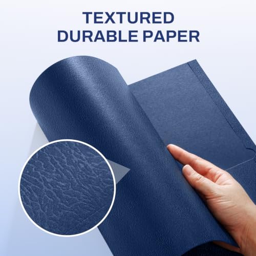 SUNEE Folders with Pockets(25 Pack, Navy Blue), 2 Pocket Folders Fit Letter Size Paper, Paper File Folder for School Office Home Business - color: Navy Blue