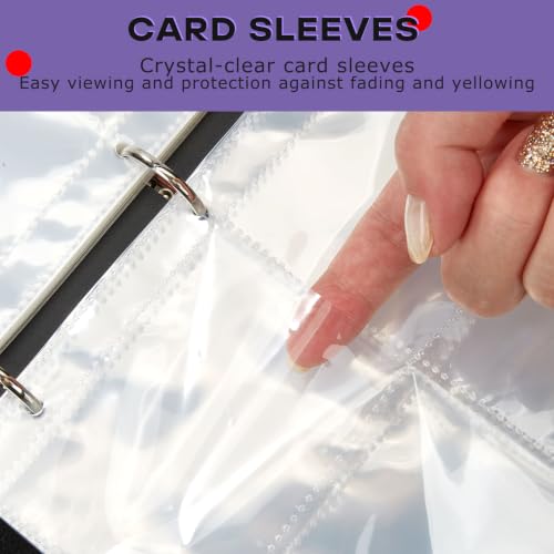 9-Pocket Trading Card Binder, PU Leather Zip Card Binder Album Holds 900 Cards for TCG, Sports Cards, Collectible Cards（CARTOON） - color: Cartoon3