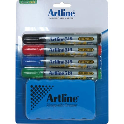 Artline Dry Safe Whiteboard Marker EK-519-2.0-5.0mm Chisel - Assorted