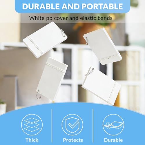 NEEWAY Ruled Index Cards with Ring 3x5 Inches, 200 Count Note Cards Lined, Flash Cards with Rings for Studying, Home and Office (White)