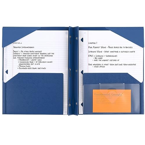 Five Star 2-Pocket Folder, Plastic Folder with Stay-Put Tabs and Prong Fasteners, Holds 8-1/2" x 11" Paper, Pacific Blue (72115) (Pack of 5) - color: Pacific Blue, size: 1 Count (Pack of 5)
