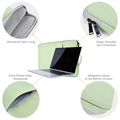 14 Inch Laptop Case Computer Sleeve for HP Lenovo Acer Dell Chromebook/Stream/Aspire 3, Lenovo IdeaPad/ThinkPad, ASUS Chromebook/Vivobook Go, Dell Latitude 7490 Bag, Green - color: Green, size: 14 Inch