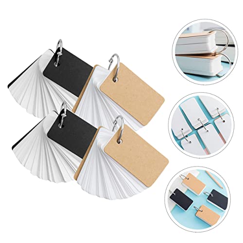 4pcs Blank Memory Cards for Students Blank Flashcards Simple Style Memo Cards in English - size: 7.00X4.00X3.00CM