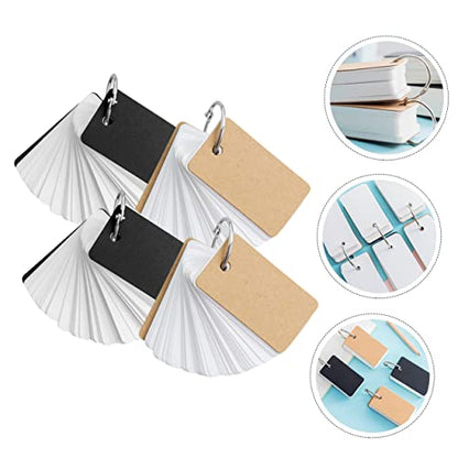 4pcs Blank Memory Cards for Students Blank Flashcards Simple Style Memo Cards in English - size: 7.00X4.00X3.00CM