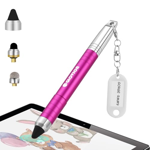 Stylus Pen for iPhone, Universal Capacitive Stylist Pens for Touch Screens with Magnetic Cap, Kids Stylus Pens Pencil for Ipad iPhone Mini Pro Air Chromebook Kindle Samsung - Pink - color: Pink
