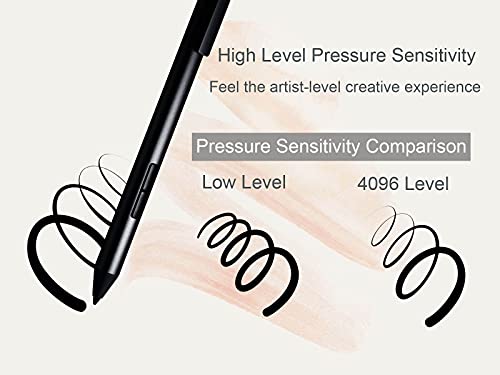 LAZARITE M Pen Black, Active Stylus for Microsoft Surface, Lenovo Yoga 7i/9i, Flex 5, Hp Envy x360/Pavilion x360/Spectre x360, 4096 Pressure Sensitivity, Palm Rejection, Tilt Support - style: M pen Black
