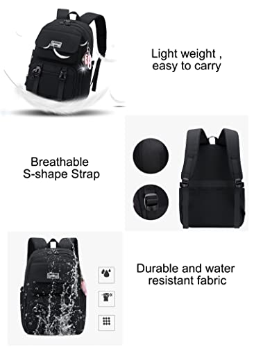 JiaYou Teen Girls Casual Backpack High Middle School Daypack Women Daily Travel Laptop Bag (2# Purple, 26 Liters) - color: 2# Purple