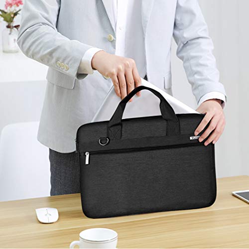 Voova Laptop Bag 15.6 Inch, 360° Protective Laptop Case Sleeve Compatible with MacBook Air 15 M2/M3/M4, MacBook Pro 15/16, 15-16” Lenovo Dell Hp, Waterproof Computer Bag Slim Briefcase, Black - color: Black, size: 14-15.6 inch
