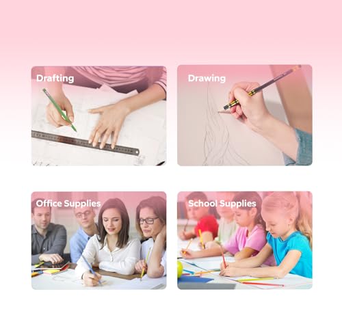 Pre-Sharpened Pencils #2 HB for Kids, School Number 2 Pencils with Latex-Free Erasers, Smooth Writing, Break-Resistant, Easy to Sharpen, Comfort Grip, Back to School Supplies, 12 Count - color: Bright