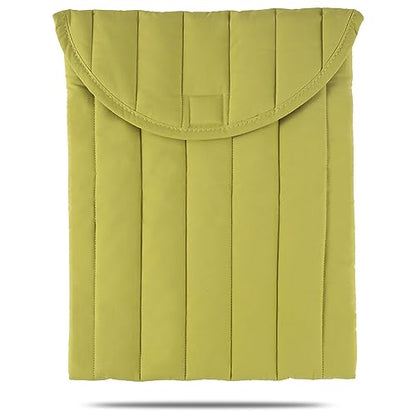 Puffy Laptop Sleeve 11-12 Inch, Soft Laptop Case, Green | Compatible with 11-12 Inch Macbook Pro/Air, Asus/Dell Xps/Lenovo Laptops, Protective Carrying Bag for Women and Men - color: Streak-Green, size: 11/12