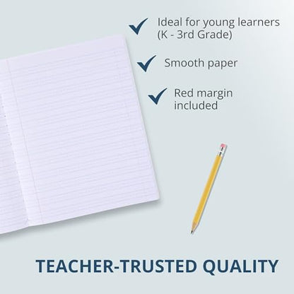 Roaring Spring Paper Products Composition Book, Grade 3 Ruled, 50 Sheets, 9-3/4 x 7-3/4 Inches, Red (ROA77922) - color: Red (Grade 3), size: 9.75" x 7.75" 50 Sheets (Pack of 1)