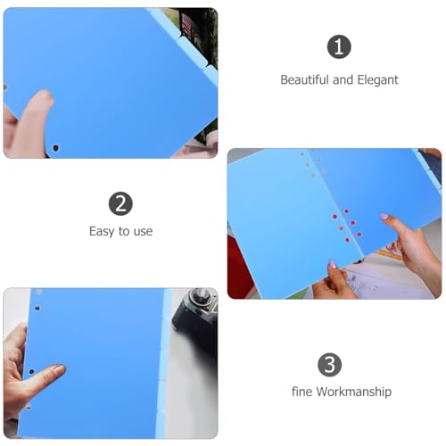 Plastic Binder Dividers with Tabs 6-Pack 8.27 X 6.18 Inches Separation Pages for Office School and Home Binder Organization