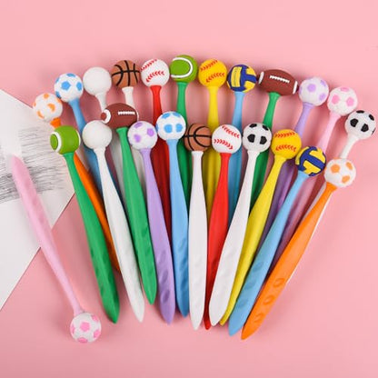 48 Pcs Cute Sport Bobblehead Eraser for Pencils Kawaii Erasers Cute Fun Cartoon Erasers Supplies Birthday Classroom Gifts - style: Sports