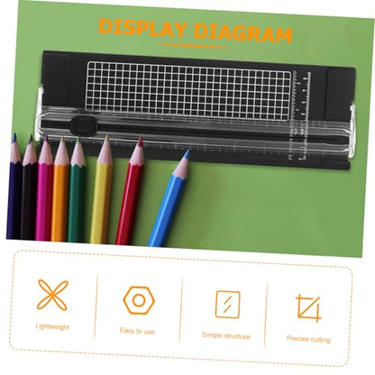 KALLORY Paper Cutting Tool Portable Paper Trimmer for Scrapbooking Accurate Invisible Cutter for Photos and Crafting Design for Home and Classroom Use