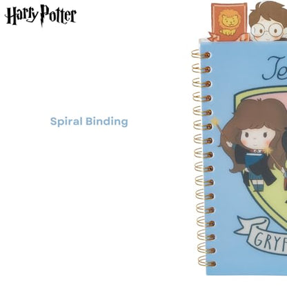 Harry Potter Hogwarts Tab Journal Notebook, Spiral Bound, 96 Lined Pages, 8 x 7 inches, Blue - style: Harry Potter