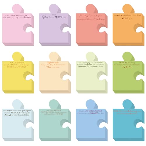 Yinder 24 Pads Team Employee Appreciation Sticky Notes Pads Bulk Cartoon Memo Self Adhesive Gift Office Desk Decor Team Retirement Farewell Gifts for Staff Coworker Teacher - style: Team