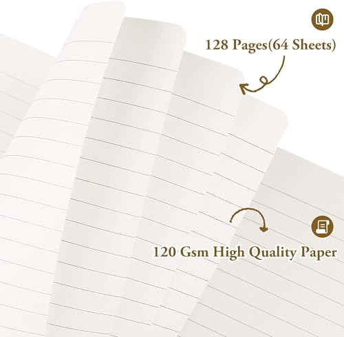 Huhuhero Notebooks Journal, Ruled Notebook, Premium Thick Paper Lined Journal, Black Hardcover Notebook for Office Home School Business Writing Note Taking Journaling, 5"×8.25" (5, Green) - color: Green, size: 5