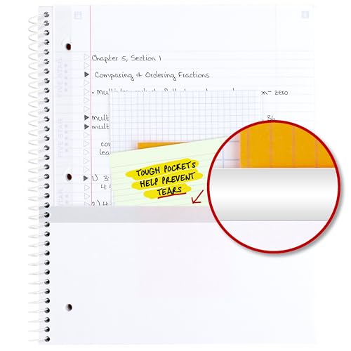 Five Star Spiral Notebook + Study App, 1 Subject, College Ruled Paper, 8-1/2" x 11", 80 Sheets, Fights Ink Bleed, Water Resistant Cover, Soft Petals Blue (820441F-ECM) - color: Soft Petals Blue, size: 1 Pack