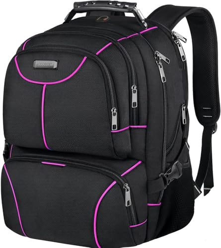 VECKUSON Laptop Backpack, 15.6 Inches, Purple, Unisex - color: Purple