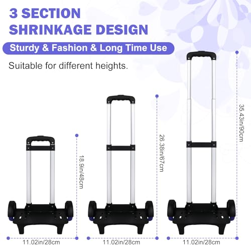 Aluminium Alloy Folding Backpack Trolley Cart Blue Wheeled Cart Aluminium Detachable Luggage Cart with Wheels for Bags Travel Luggage Cart, Unisex - color: Men