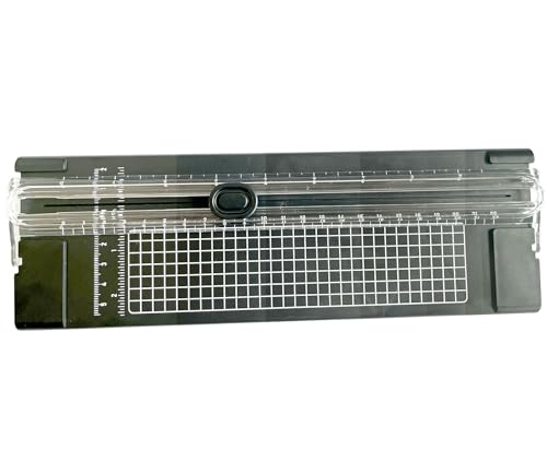 A4 Black 10.5 Inch x 3.5 Inch Paper Cutter for Cutting Paper, Coupon, Label, Cardstock, and Scrapbooking Craft for Office and Home (Black) - color: Black