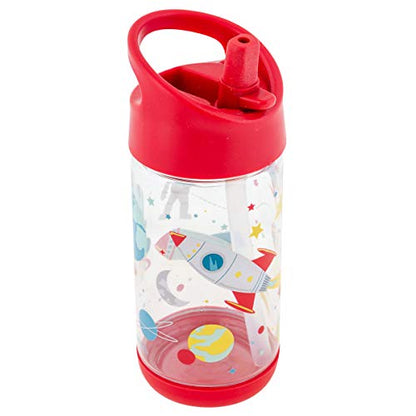 Stephen Joseph, Kids Flip Top Water Bottle, 10 oz Tritan BPA Free, Water Bottle for Girls & Boys, Back to School Flip Top Bottle, Space - color: Space